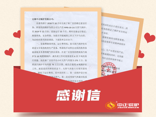 來(lái)自長(zhǎng)春華濤汽車塑料飾件有限公司的感謝信